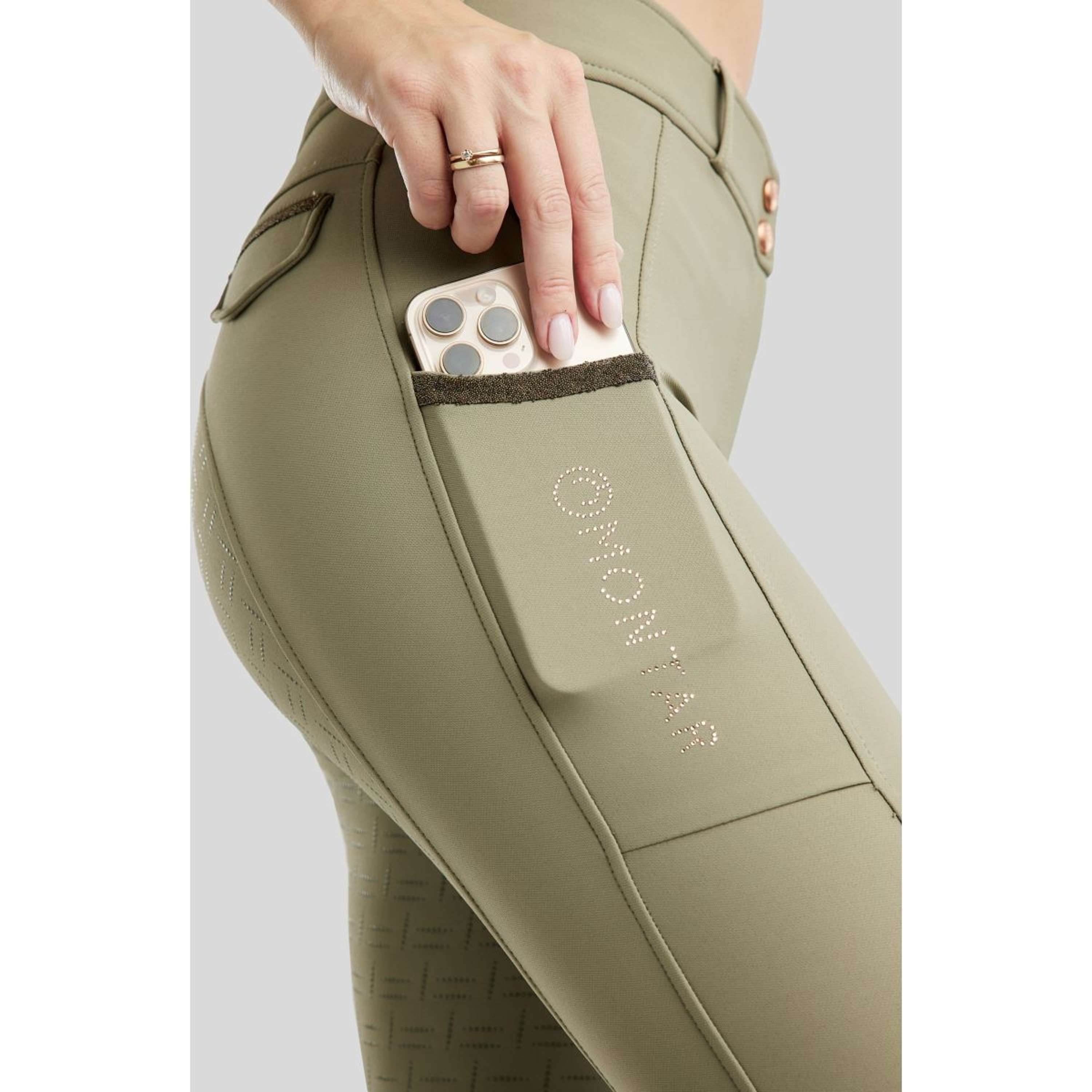 Montar Rijbroek MoGlenda Full Grip Dusty Green