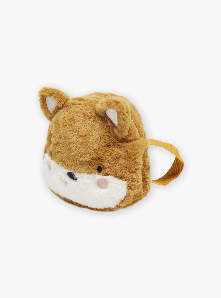 Sac miel en fourrure synthétique forme animal