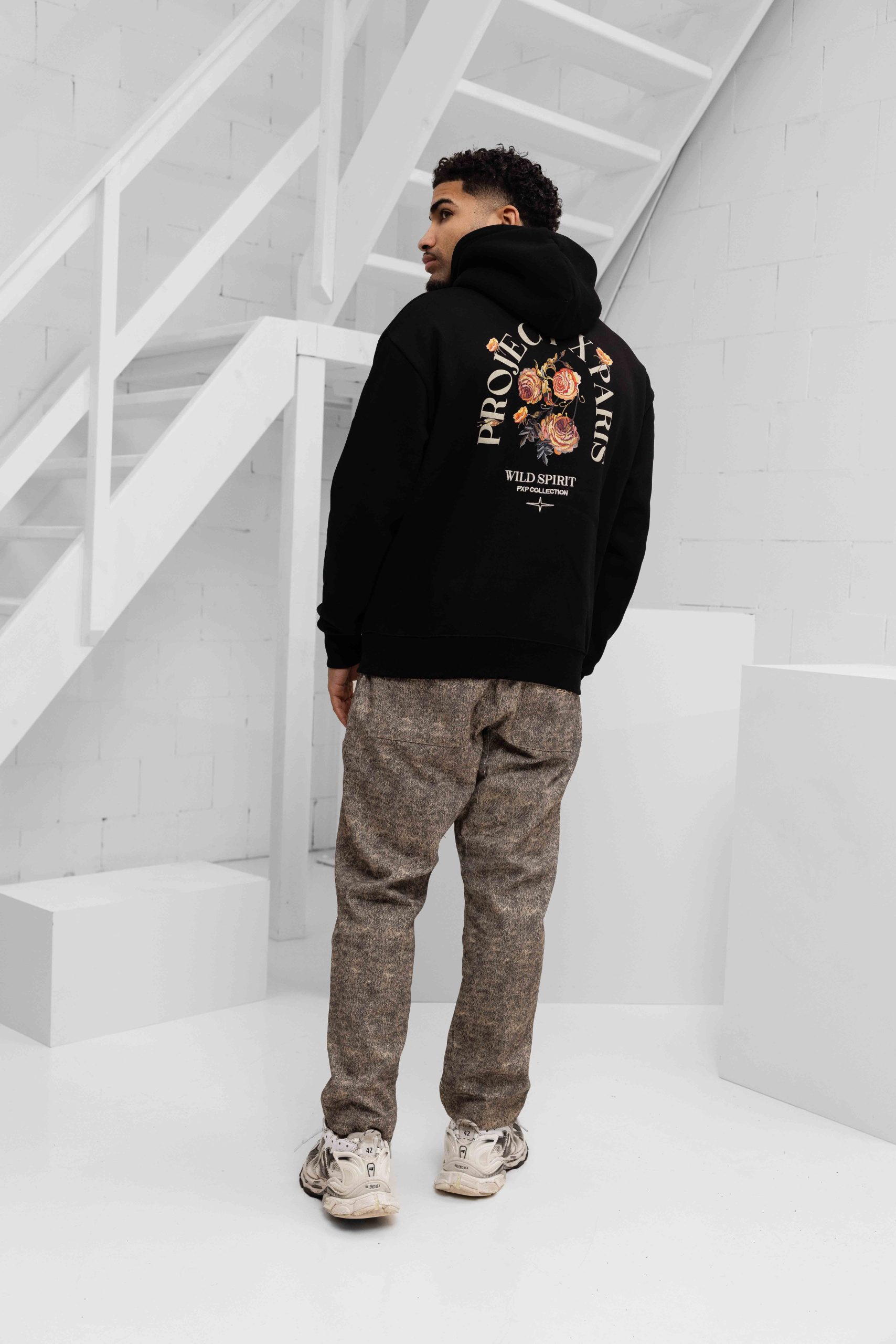Project X Paris Gothic Roses Hoodie Heren Zwart