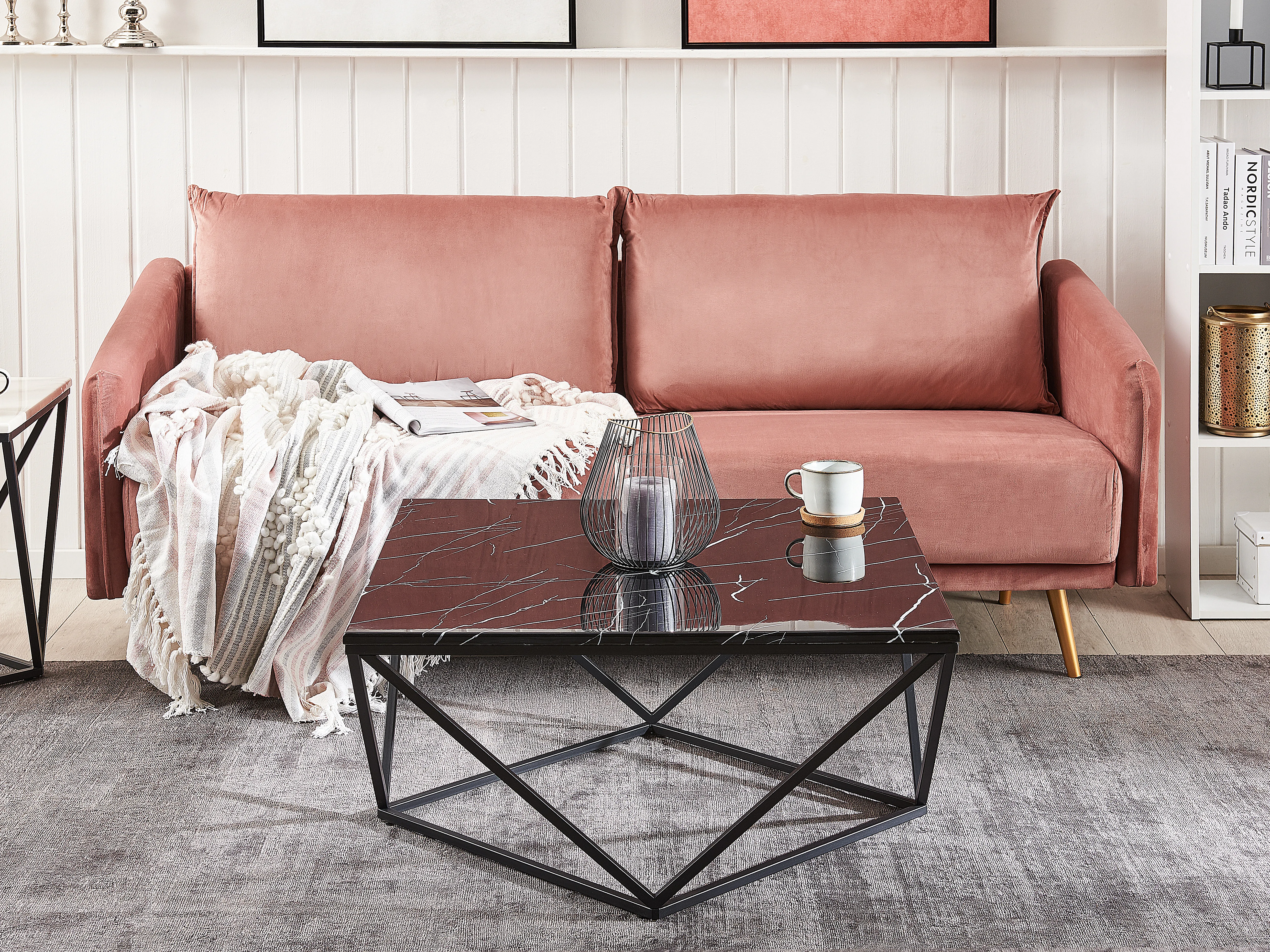 Salontafel MALIBU Zwart marmer