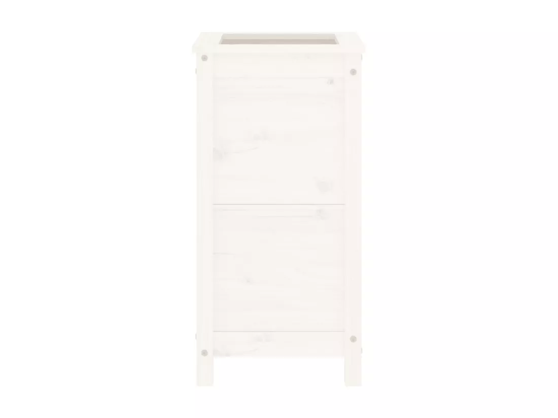 Jardinière bac lit surélevé bois blanche 40 x 40 x 78 cm 02_0037579