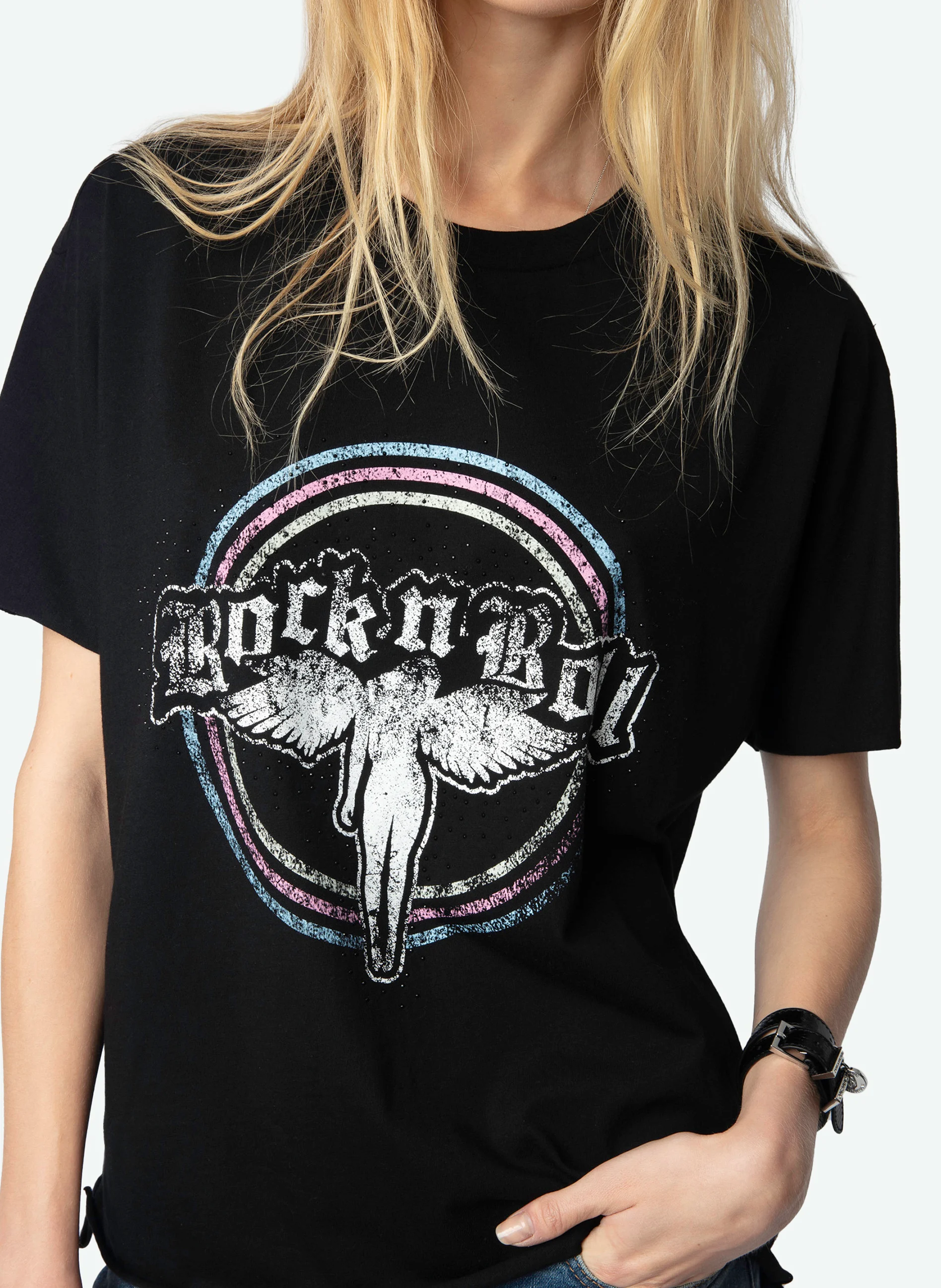TOMMER - Tee-shirt imprimé en coton bio | Noir
