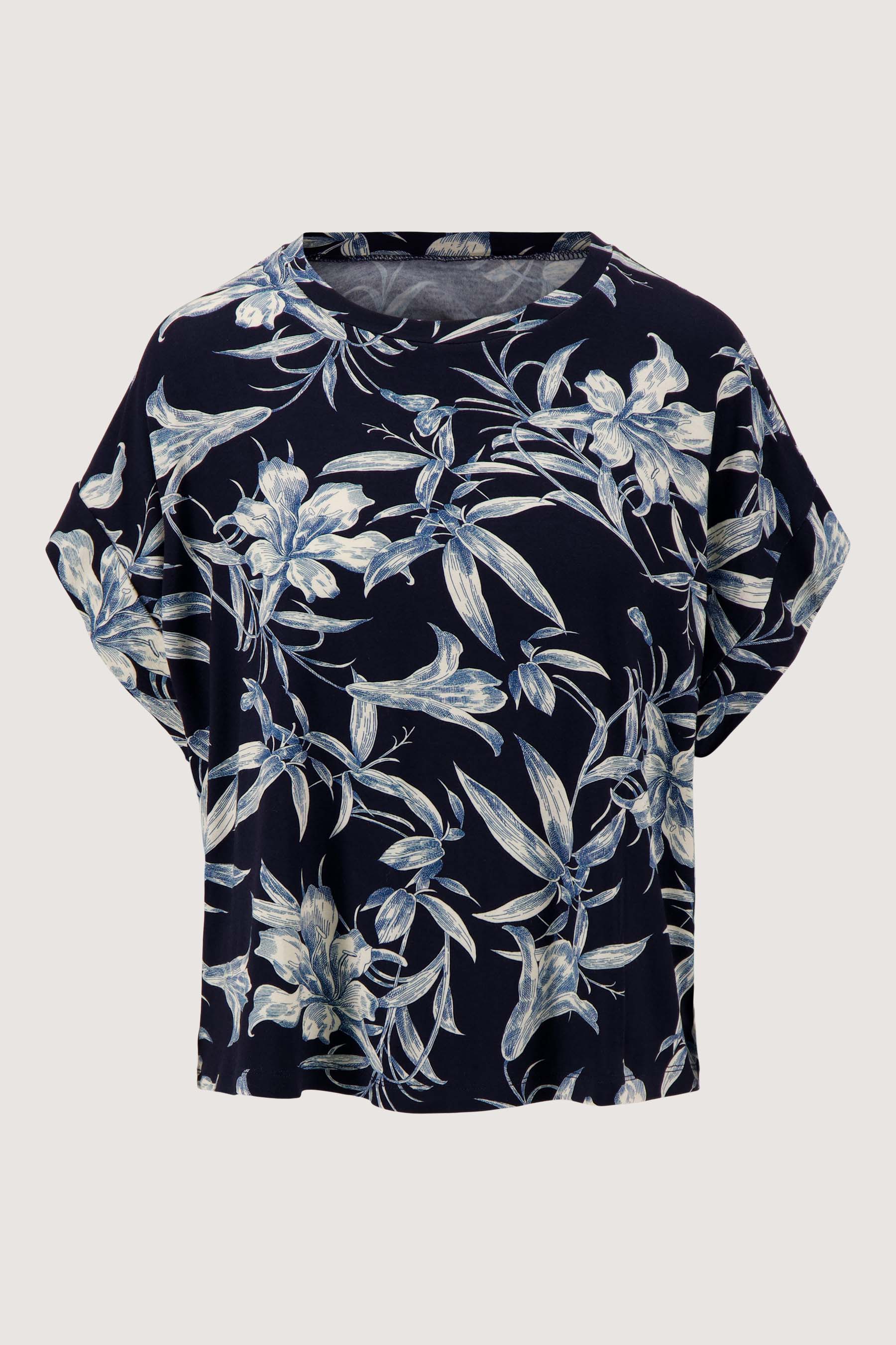 jersey top met bloemprint