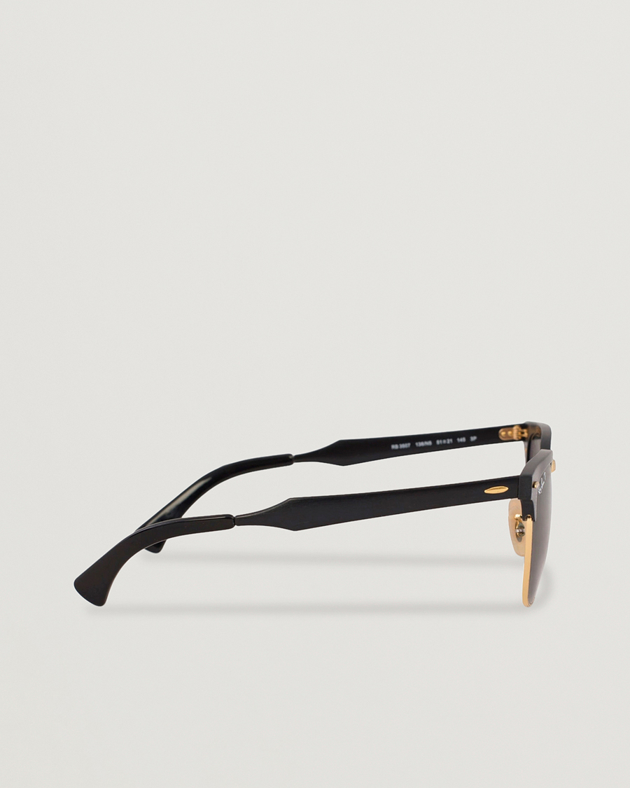 Ray-Ban 0RB3507 Clubmaster Sunglasses Black Arista/Polar Green