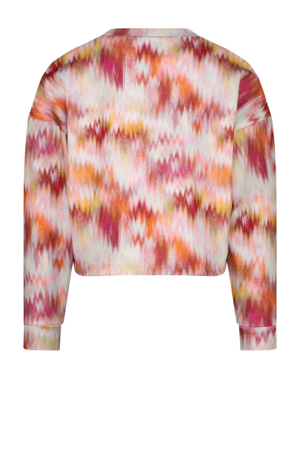 Raizzed sweater Hanna met all over print beige/rood/oranje