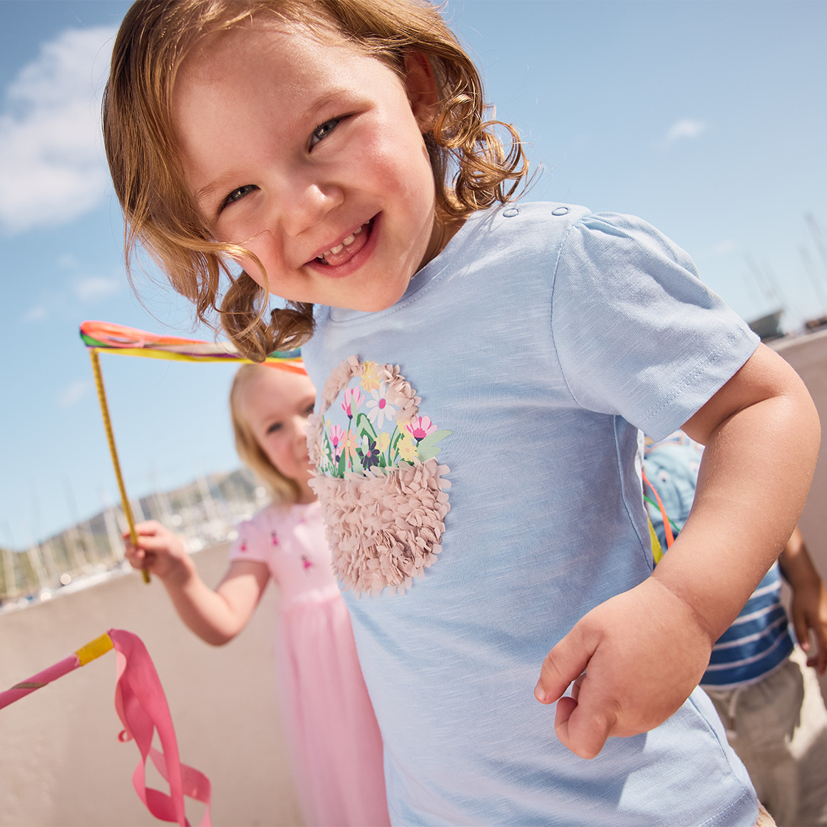 Topomini Baby T-Shirt aus Bio-Baumwolle hellblau
