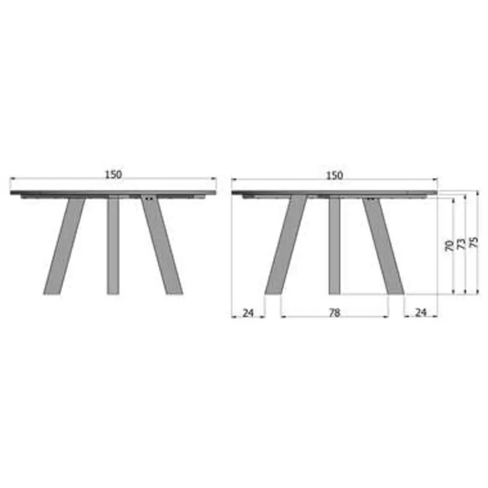 WOOOD Rhonda Eetkamertafel XL - Eiken - Blacknight - Ø150 cm