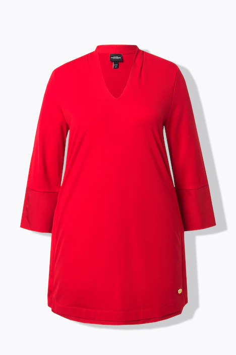 Longshirt, Punto di Roma, Kelchkragen, 3/4-Arm, salsa