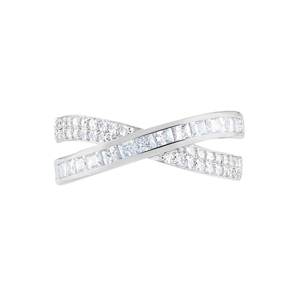 Bague Audon Argent Blanc Oxyde De Zirconium