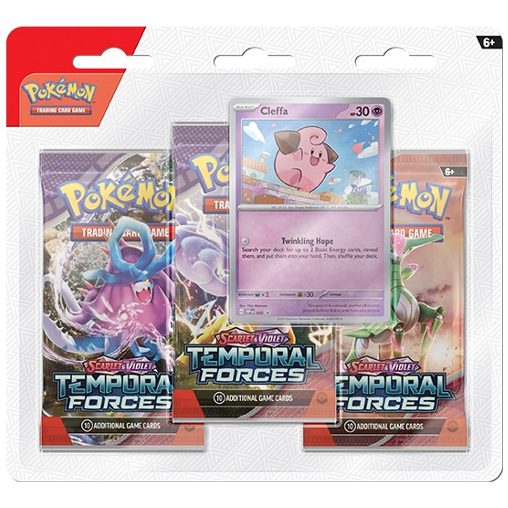 Pokémon-Sammelkartenspiel: Temporale Kräfte – 3er-Pack-Sortiment