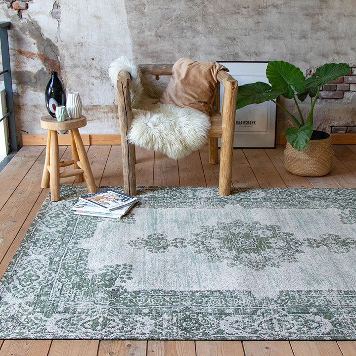 Vintage vloerkleed - Dreams Groen | Oosterse look & feel