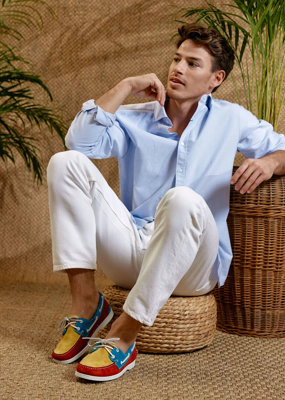 BOAT SHOE 2 NUBUCK TRICOLORE