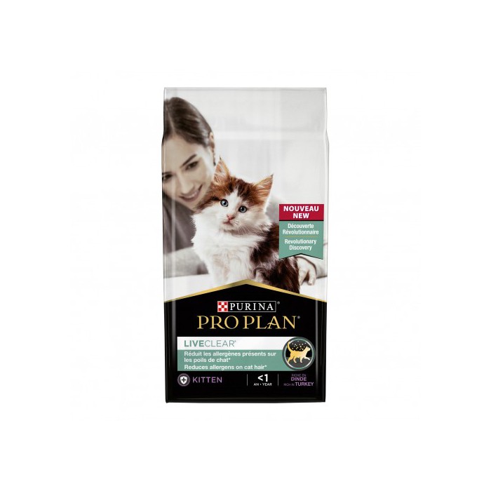 PRO PLAN LiveClear Kitten à la dinde - Croquettes pour chaton