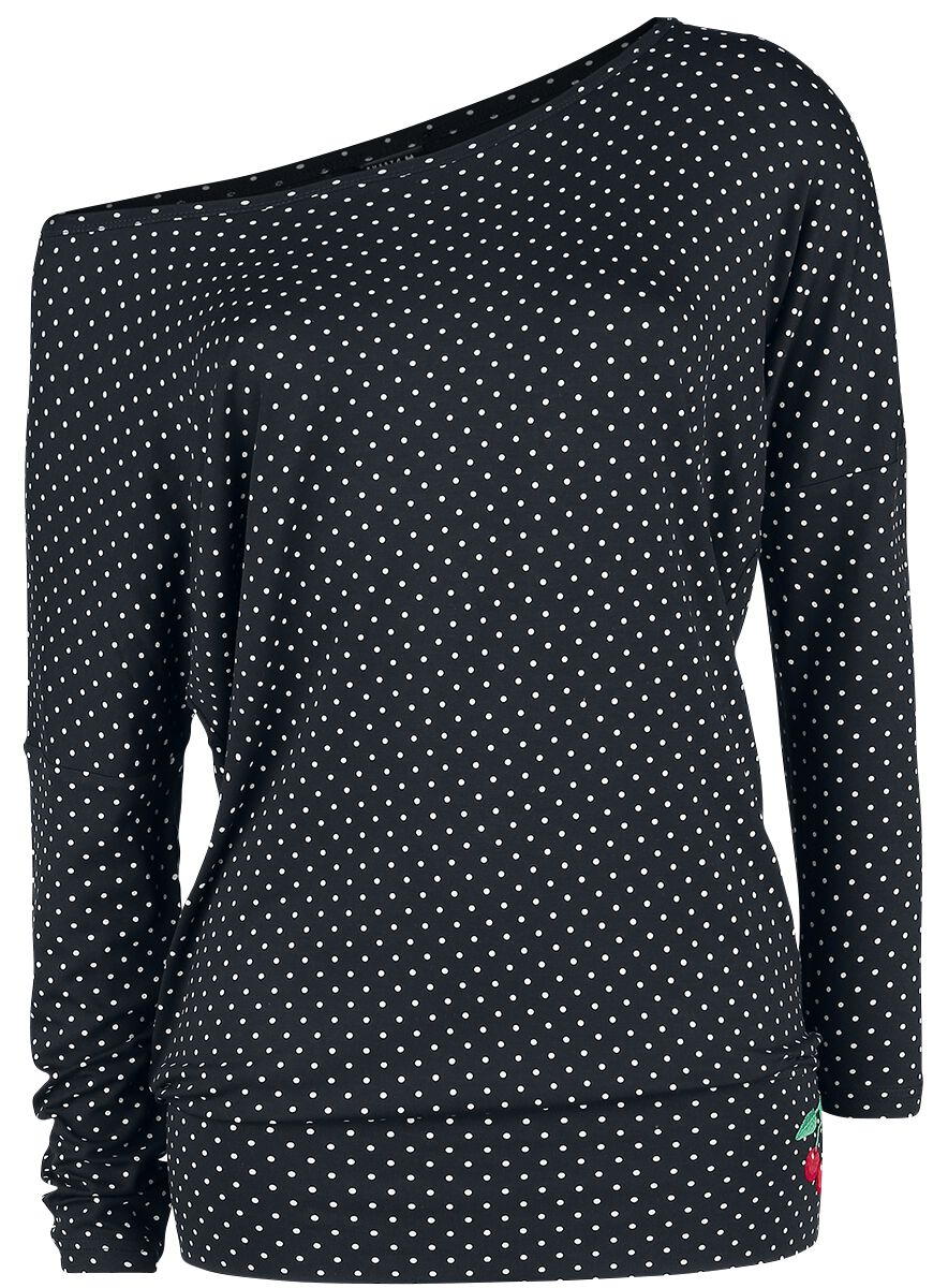 Haut Manches Longues Amples À Pois | Pussy Deluxe T-shirt manches longues