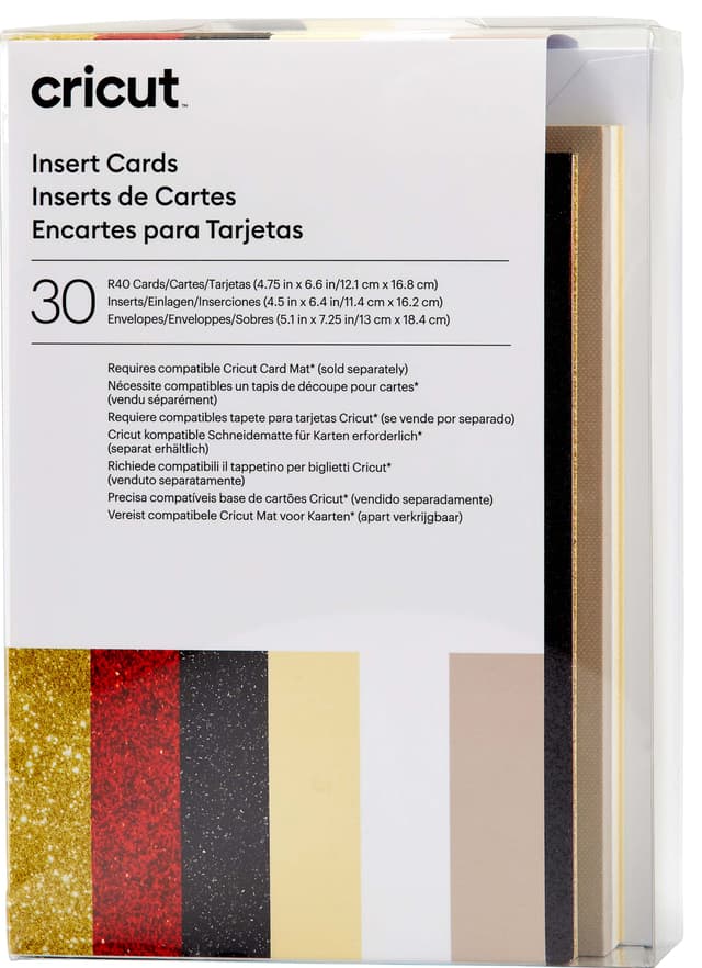 Cricut indsætningskort 30 stk. (Glitz & Glam)