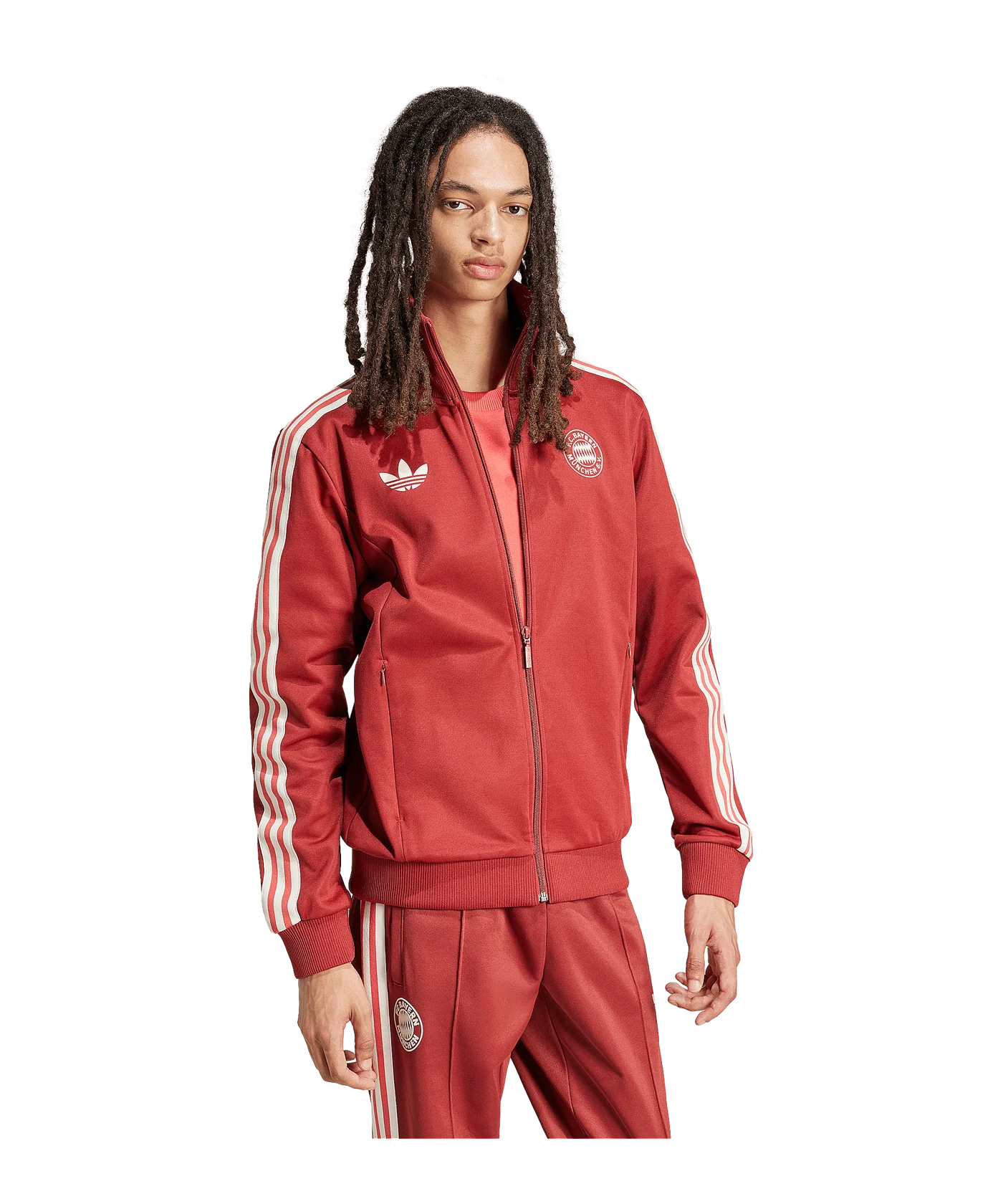 adidas Originals FC Bayern München Beckenbauer Trainingsjacke Rot