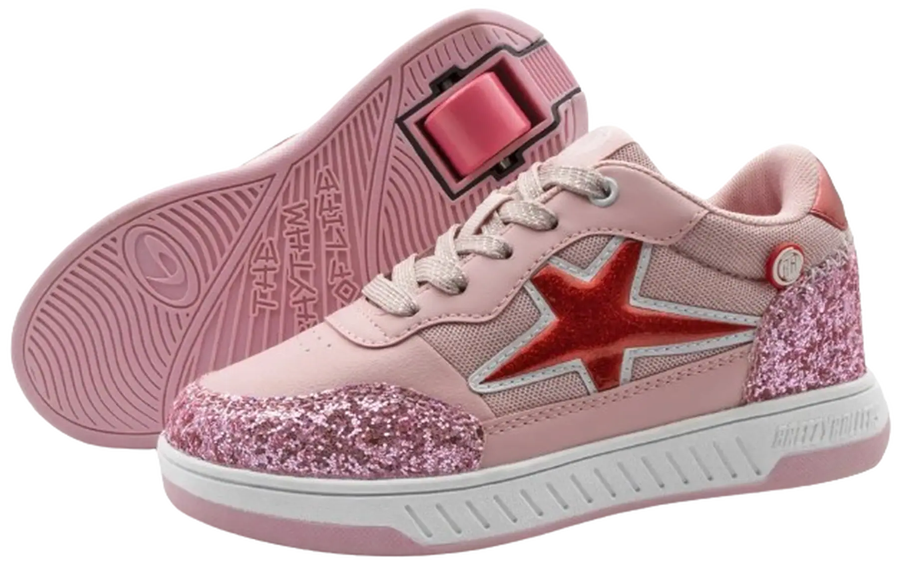 Breezy Pink Star Glitter Rullesko | SkatePro