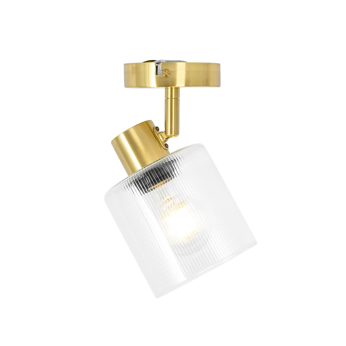 Art Deco plafondspot goud met glas verstelbaar - Laura