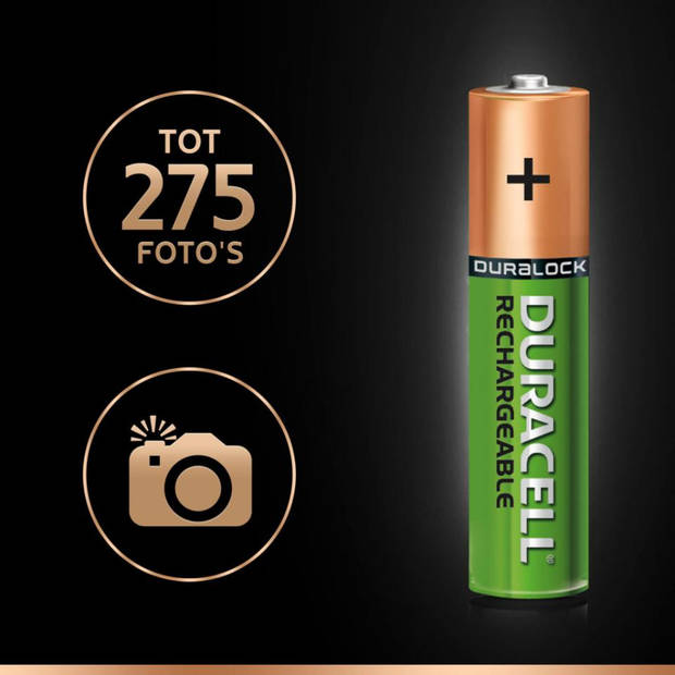 Duracell Plus AAA oplaadbare batterijen - 4 stuks