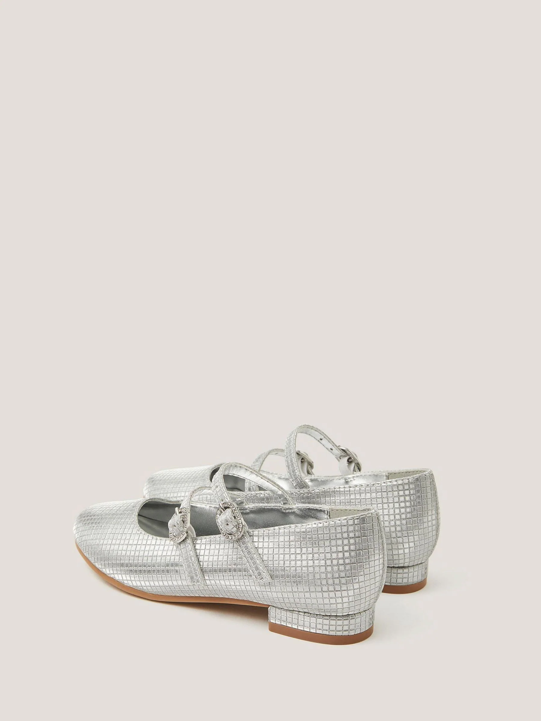 Monsoon Metallic Double Strap Flats Shoes