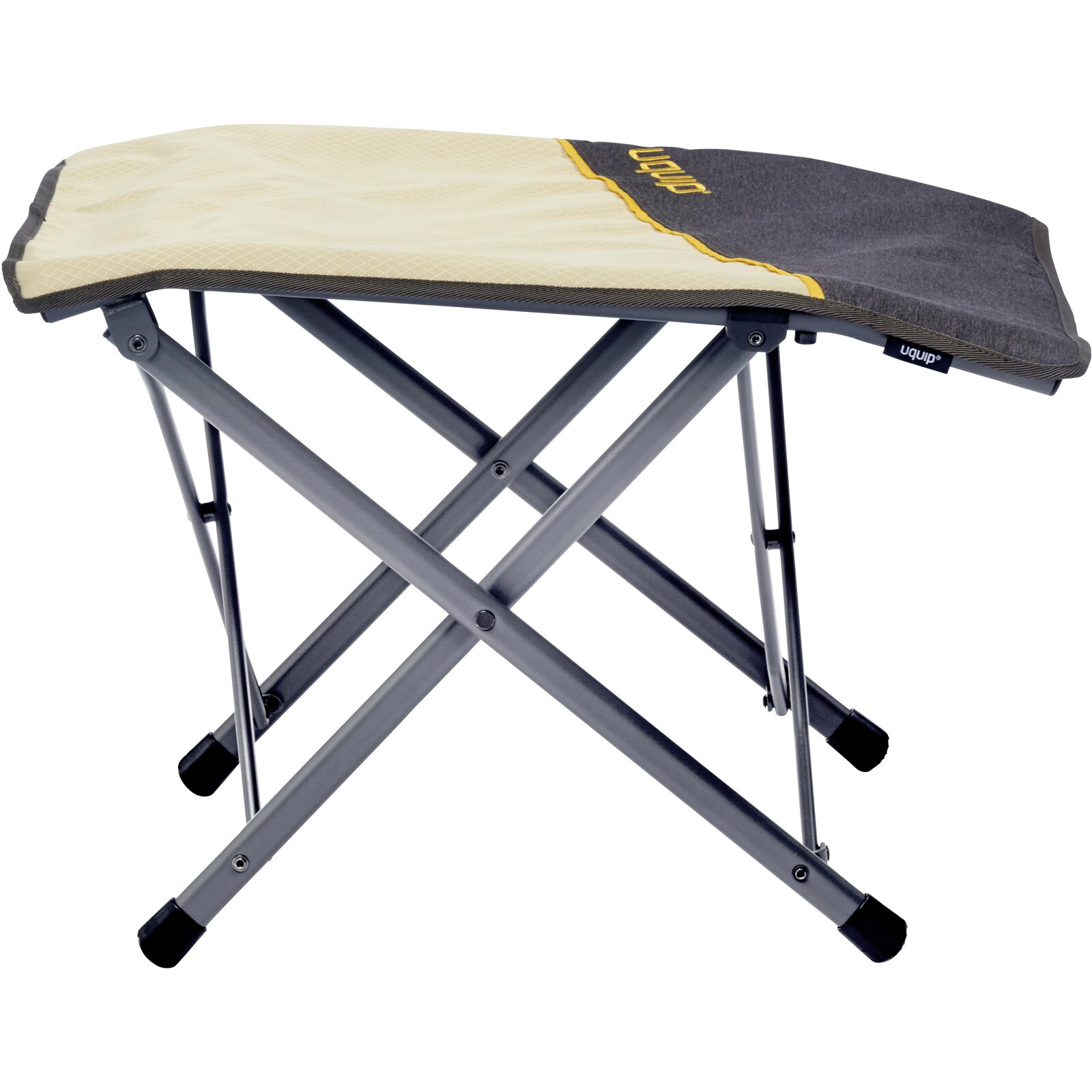 UQUIP Fußablage Finley Fußbank Camping Stuhl Klappstuhl Fuß Stütze Hocker Stahl Farbe: Petrol/grey
