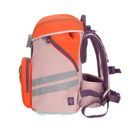 Lässig Schulranzenset Unique Rose Neon-Orange, 7-teilig