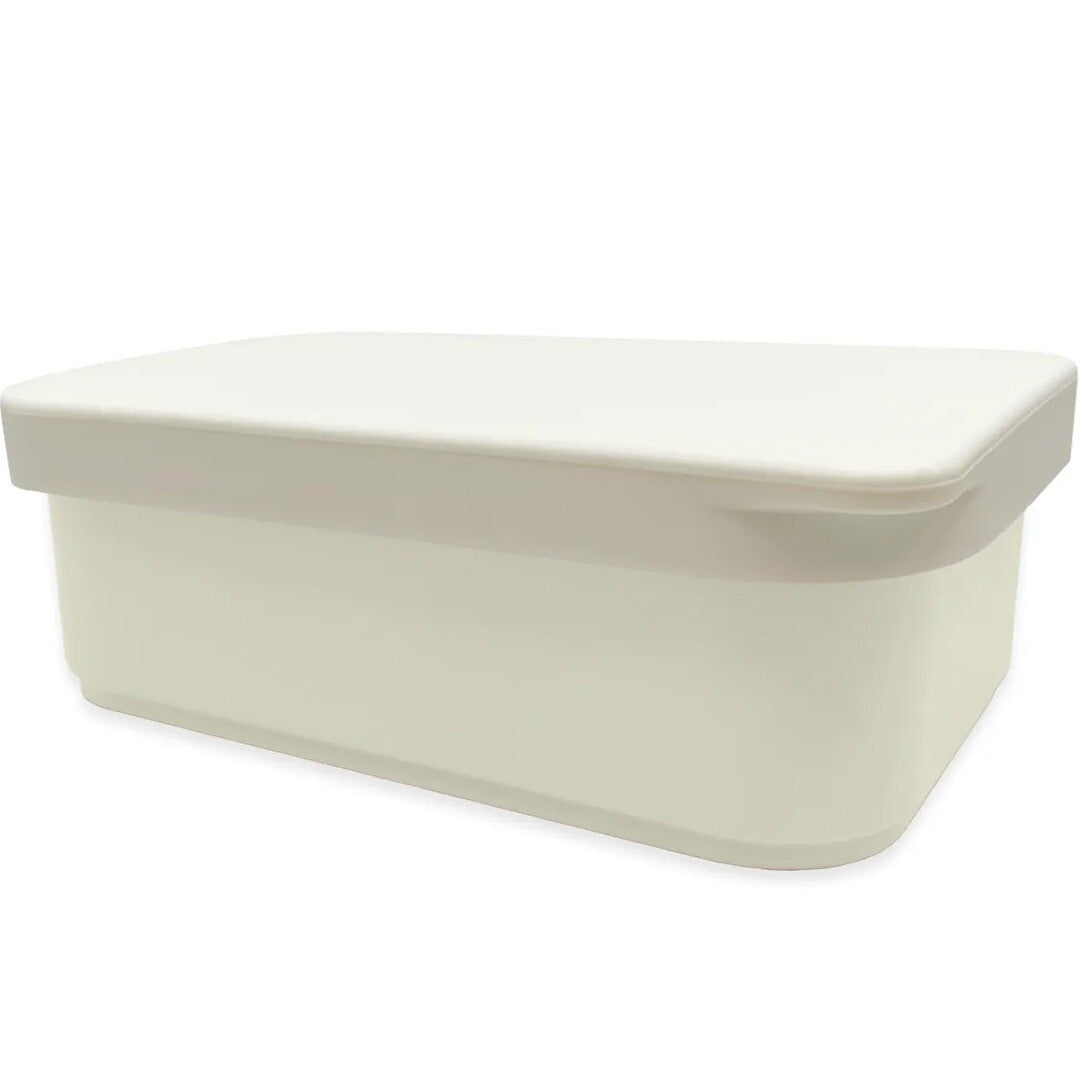 Smikkels rvs broodtrommel met siliconen deksel crème - 900 ml