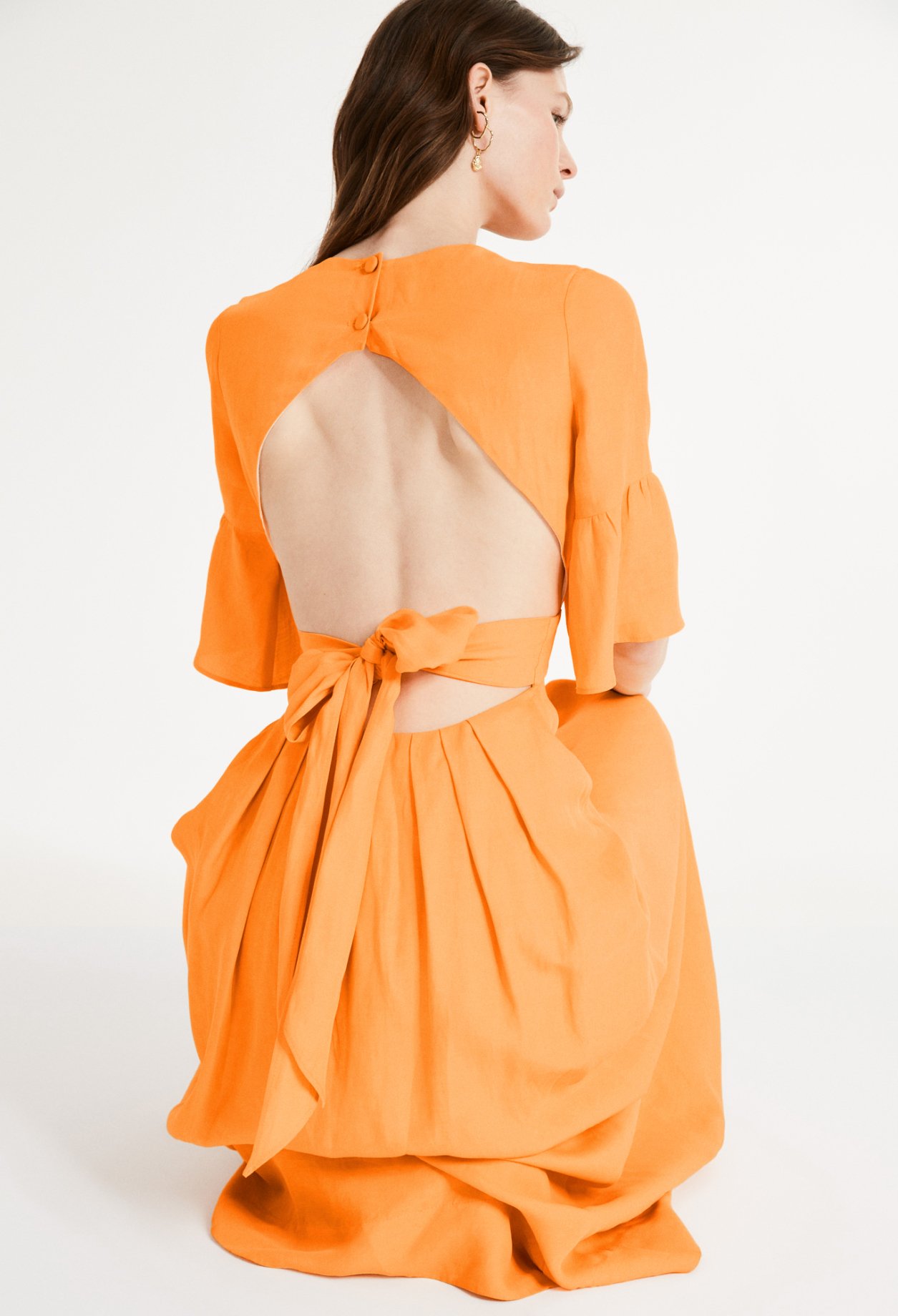Robe longue jaune