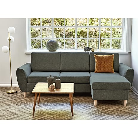 Madrid Nordic vendbar sofa med chaiselong - grøn