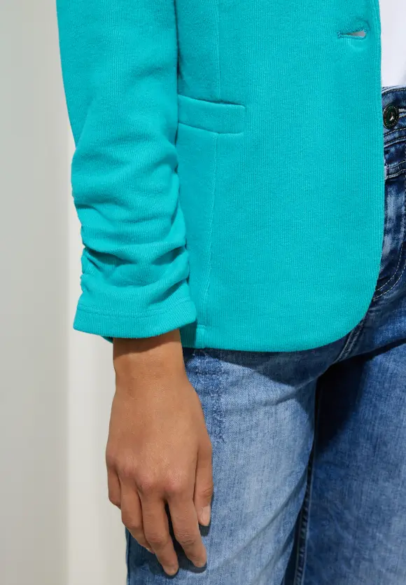 Basic Blazer mit Raffungen - iced green