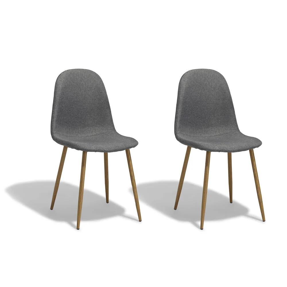 Chaise Gaby gris anthracite x 2