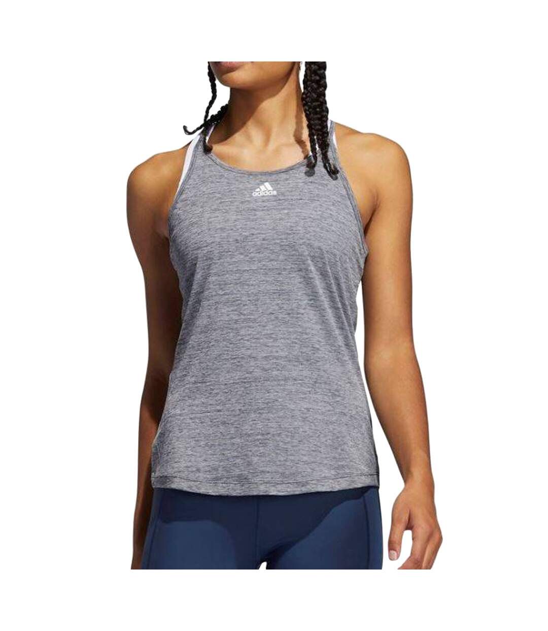 Débardeur Gris Femme Adidas  Performance Tnk