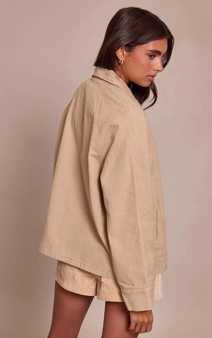 Sable Manteau Car Oversize En Denim Bleu Moyen