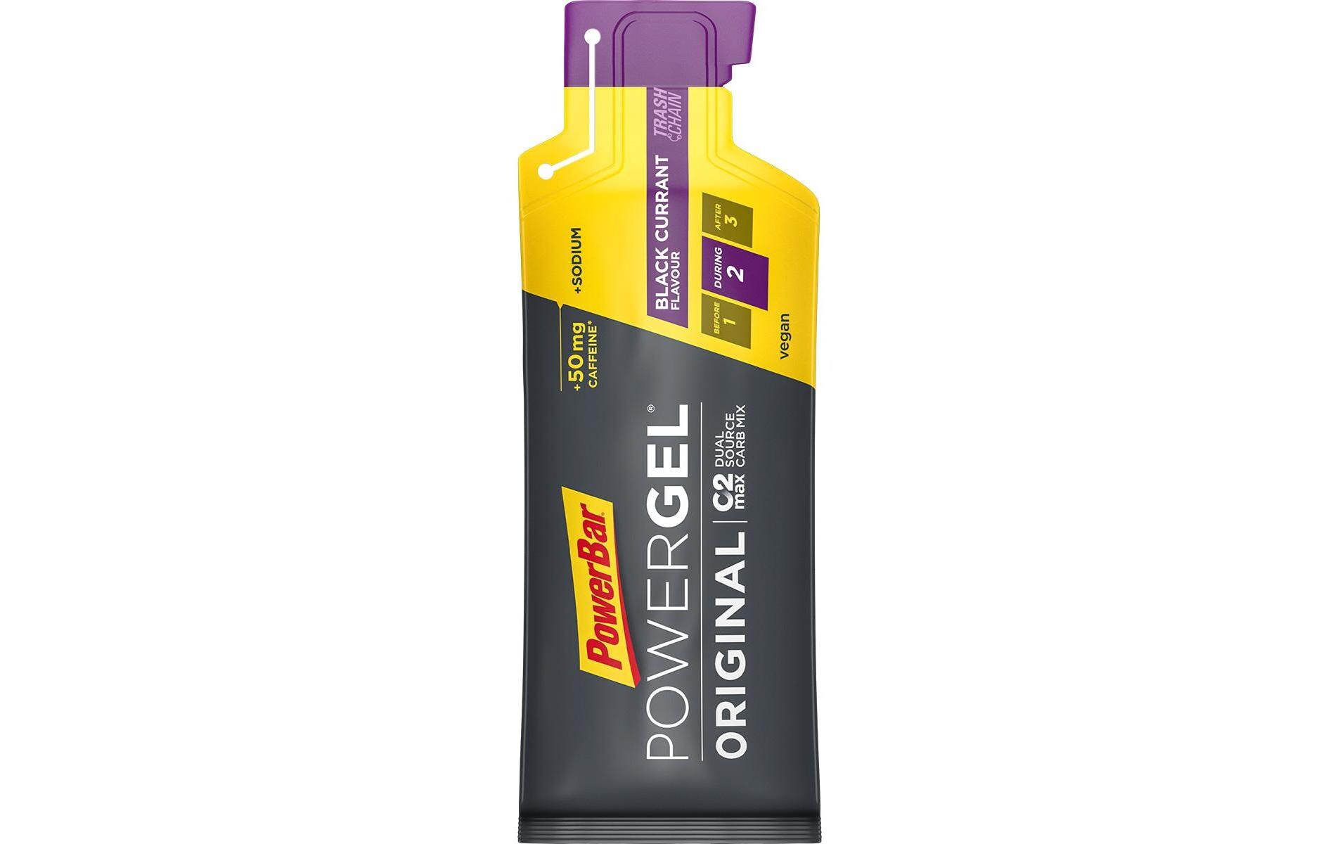 Nahrungsgel PowerGel Original + Koffein Black CurrantNahrungsgel zur Förderung von Ausdauer/Energie