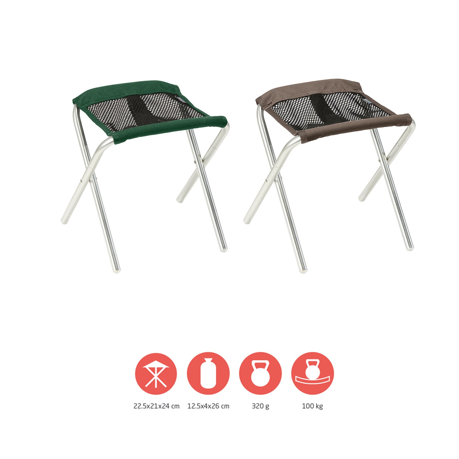 GRAND CANYON Sinyala Micro Klapphocker Falt Hocker Camping Alu 320g Leicht 100kg Farbe: Eden