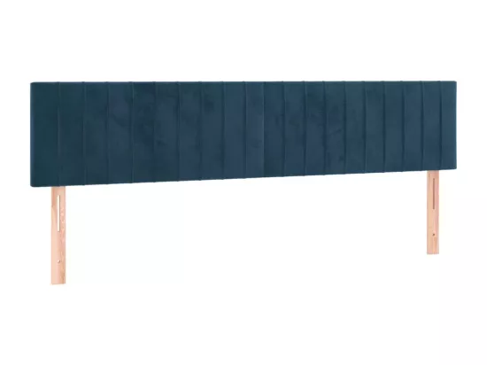 Têtes de lit 2 pcs Bleu foncé 80x5x78/88 cm Velours