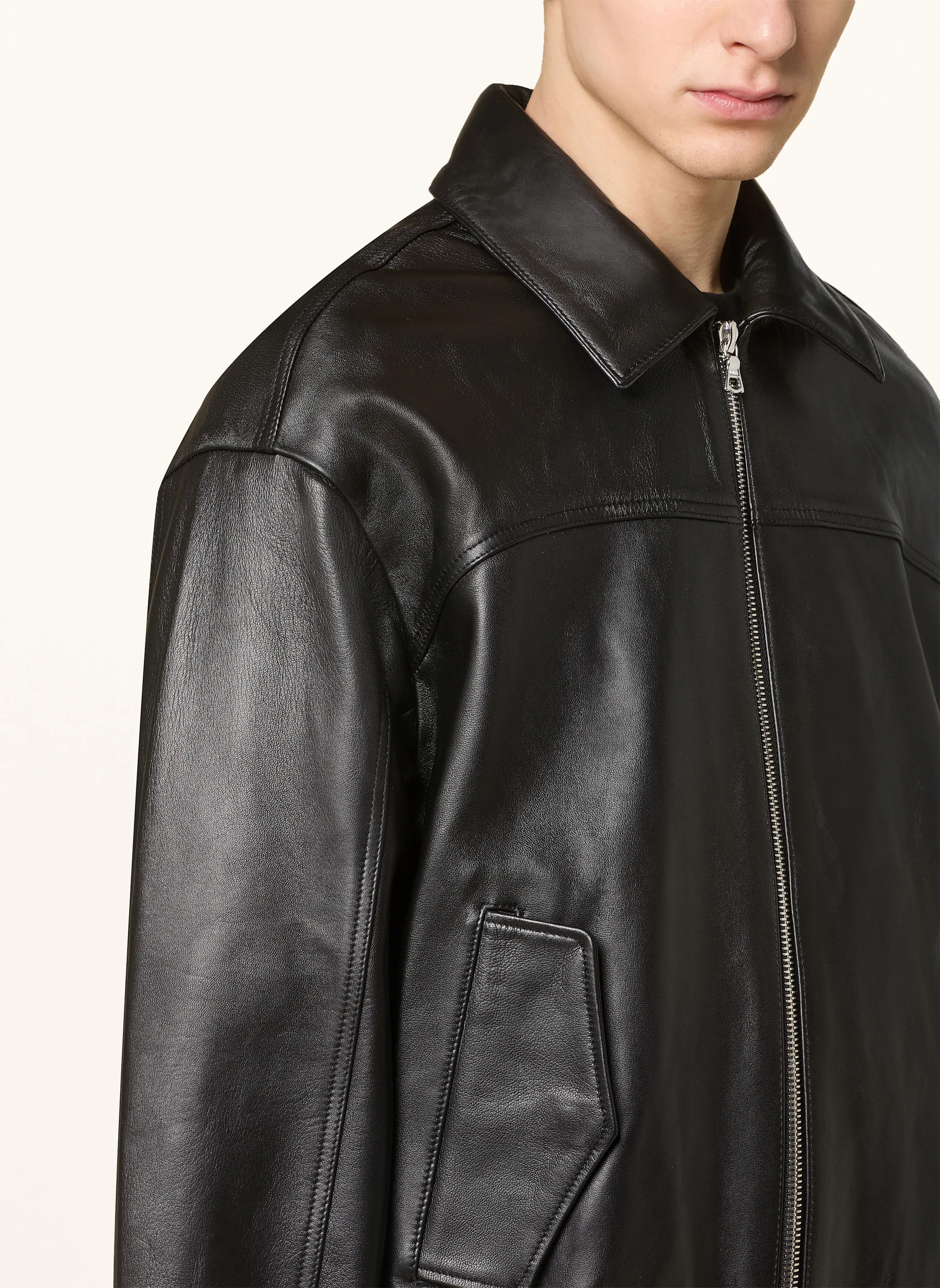 rough. Lederjacke