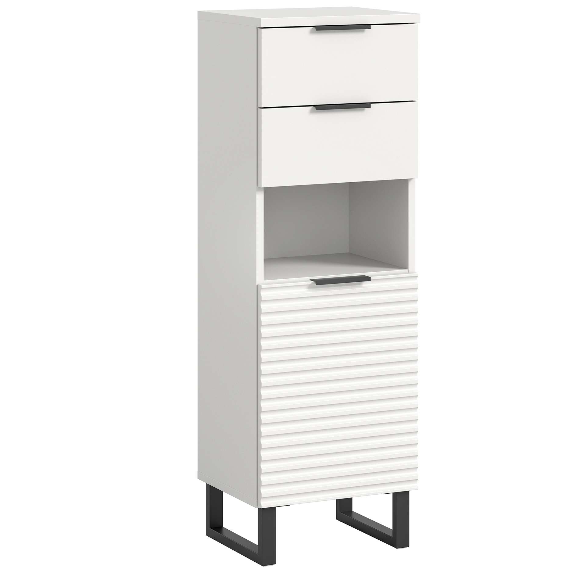 Standschrank RIFF - weiß - 110 cm hoch