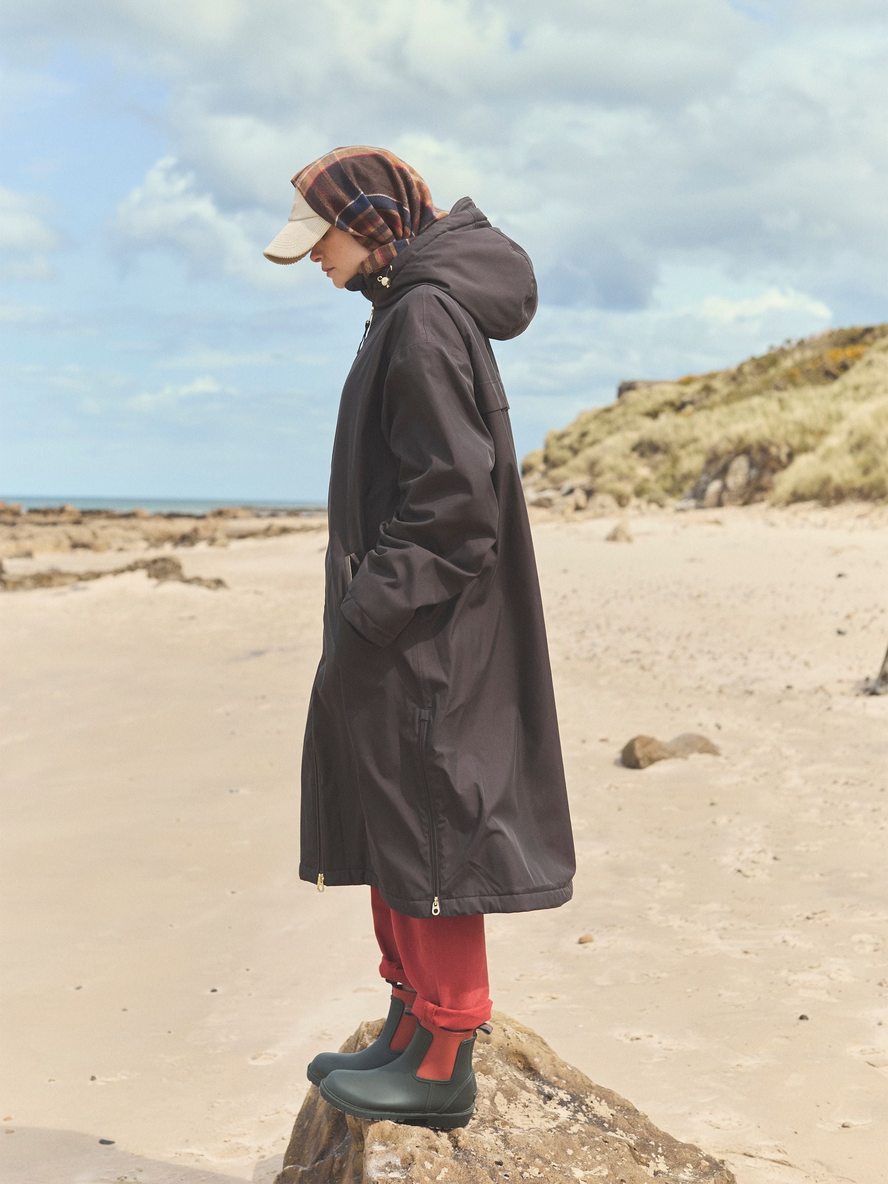 Bruin - Joules - Oversized waterdichte overall met fleece voering