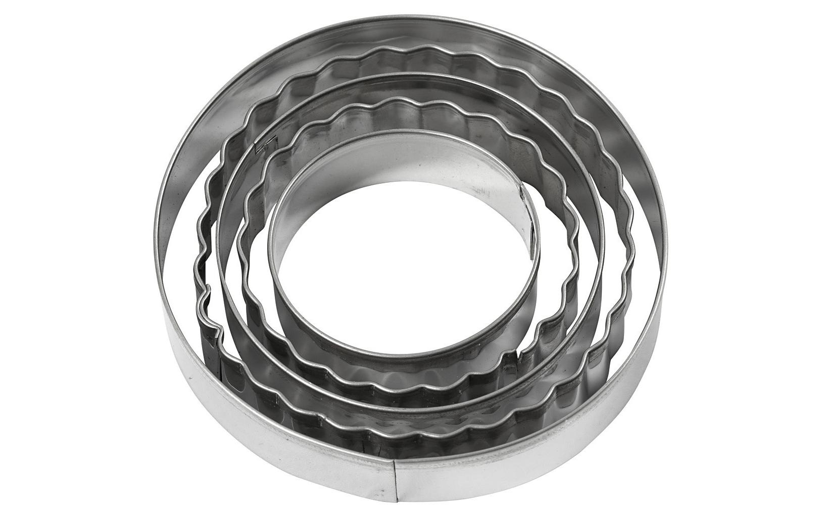 Guetzli-Ausstecher-Set 8 cm 5 Stück, KreiseKeks-Ausstecher