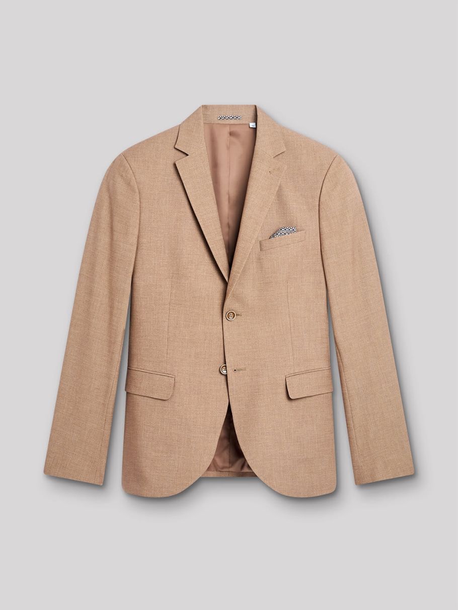 Veste coordonnable extra-slim faux uni