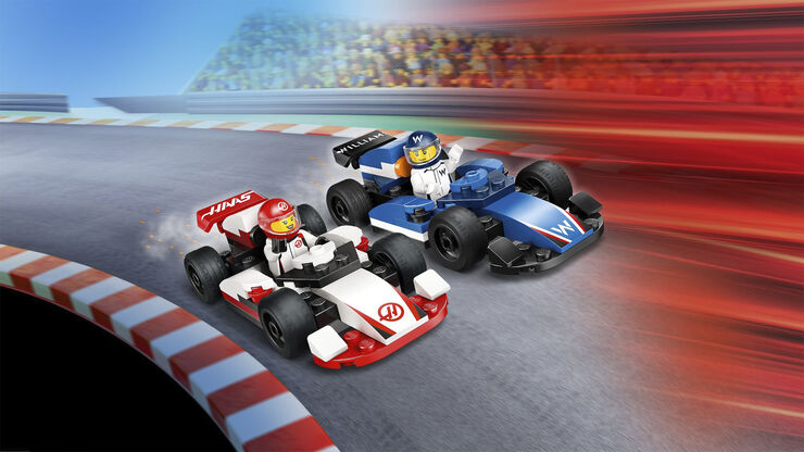 Lego F1 Williams Racing og Haas F1-racerbiler 60464