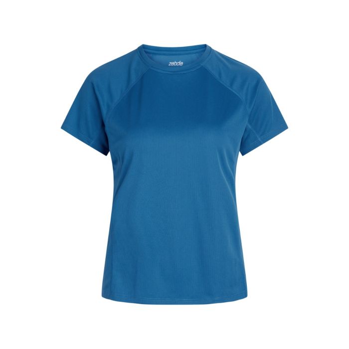 Zebdia Dame T-shirts Sports SS Tee Blå