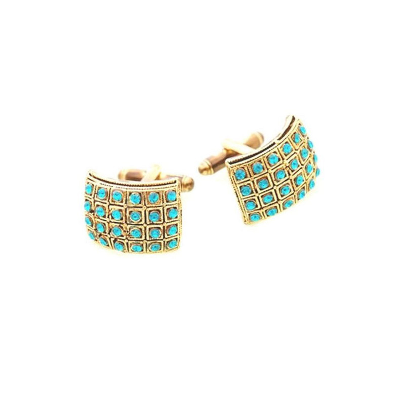 Boutons de manchette, LETO olivine, Cristal Swarovski