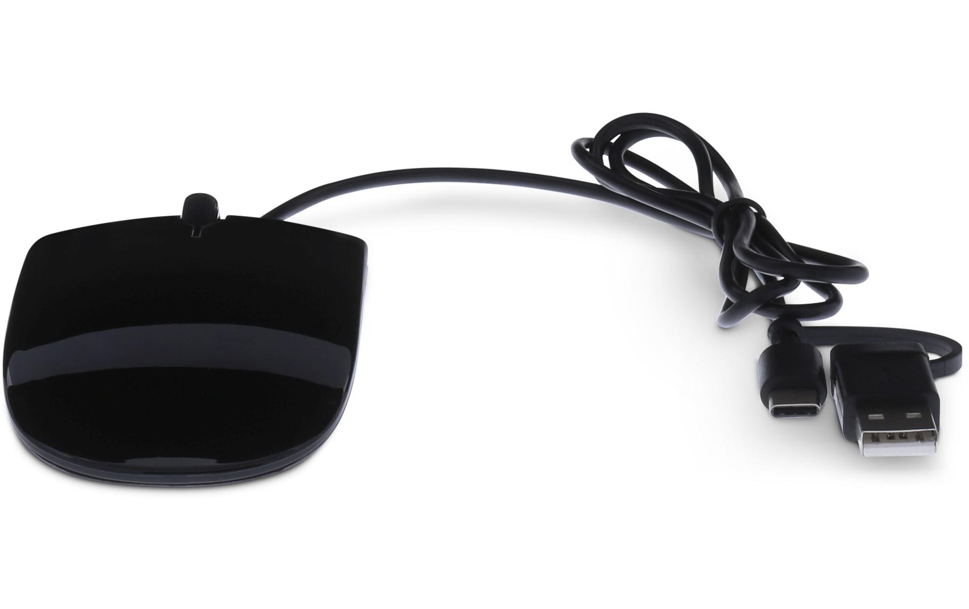 Easy Mouse USB-CFlache, verkabelte Maus mit USB-A und USB-C Anschluss