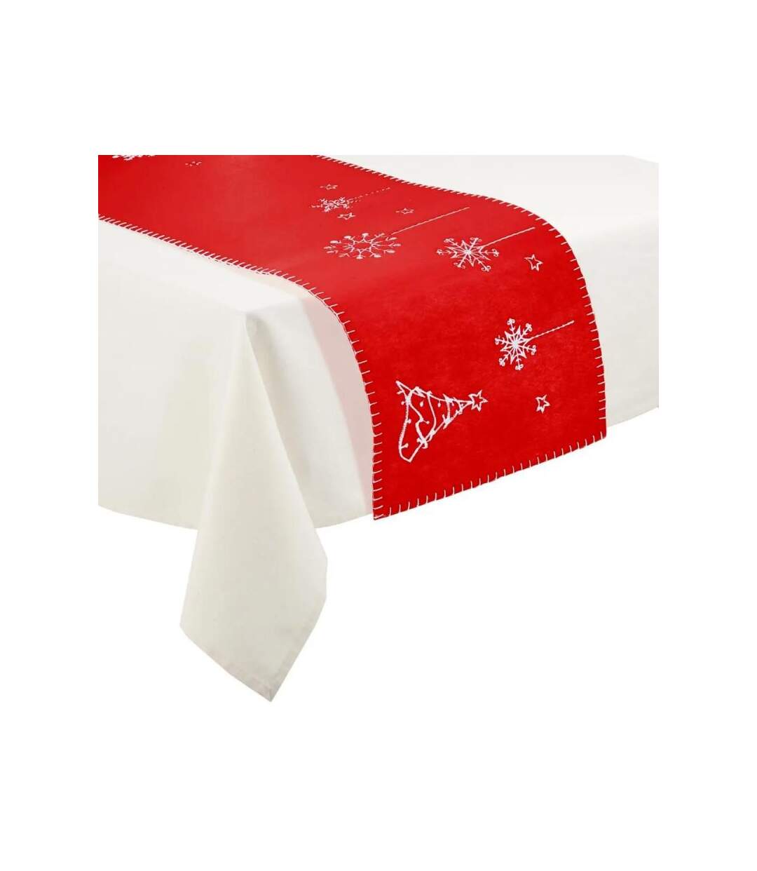 Chemin de Table Noël Feutrine 30x120cm Rouge