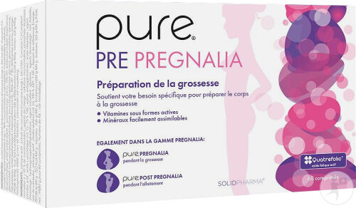 Pure Pre Pregnalia Complément Alimentaire Préparation De La Grossesse 60 Comprimés