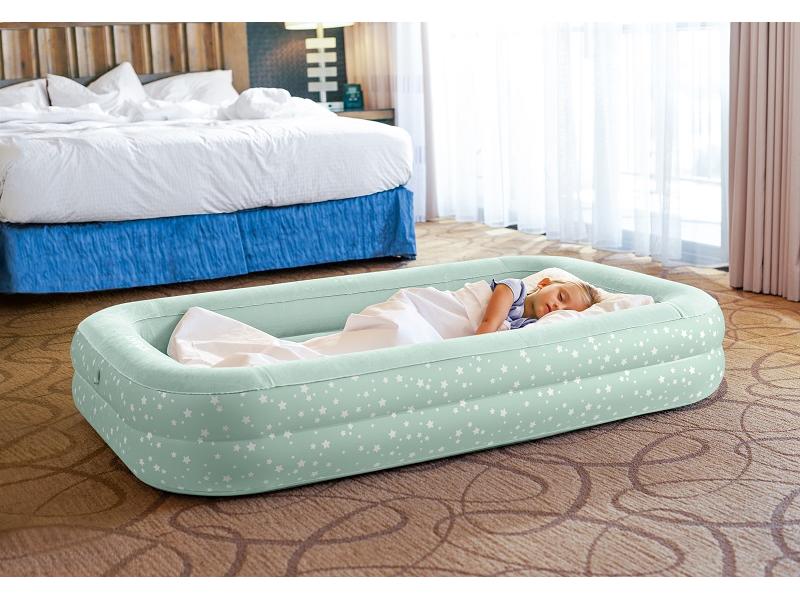 Intex Luftbett Kidz Travel Set 107 x 168 cm, Mint Kinder-Luftbett mit Pumpe