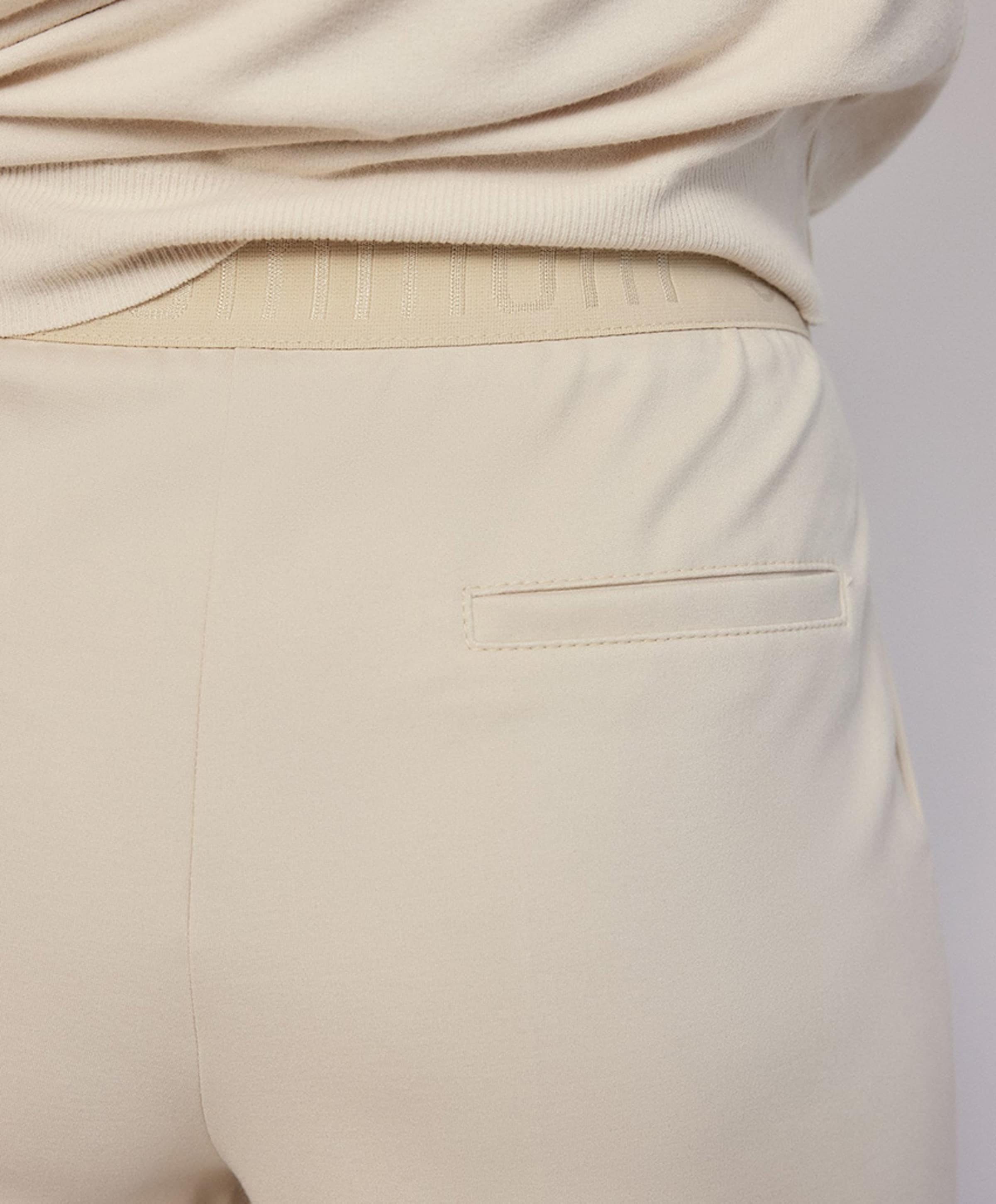 Summum Woman Trousers boot cut punto milano (4s2197) ecru