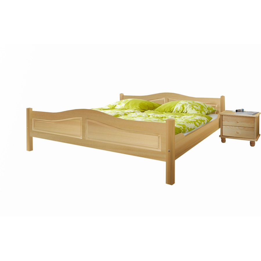 TICAA Massivholz Doppelbett Einzelbett Rita Kiefer Natur Natur